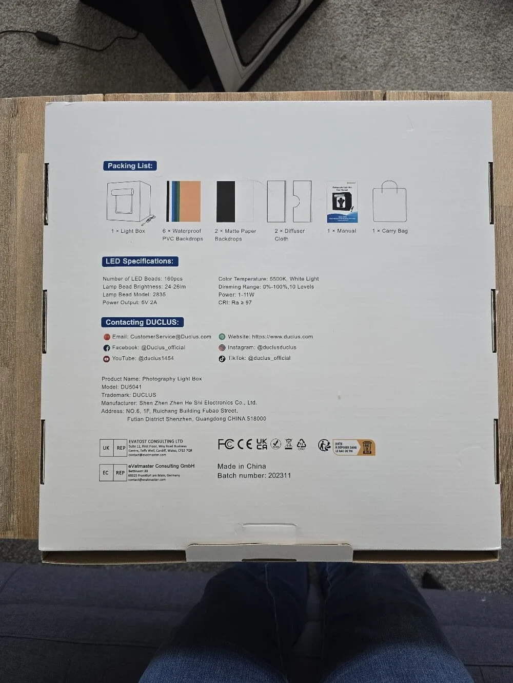 Black Photography Light Box - Portable Photo Studio